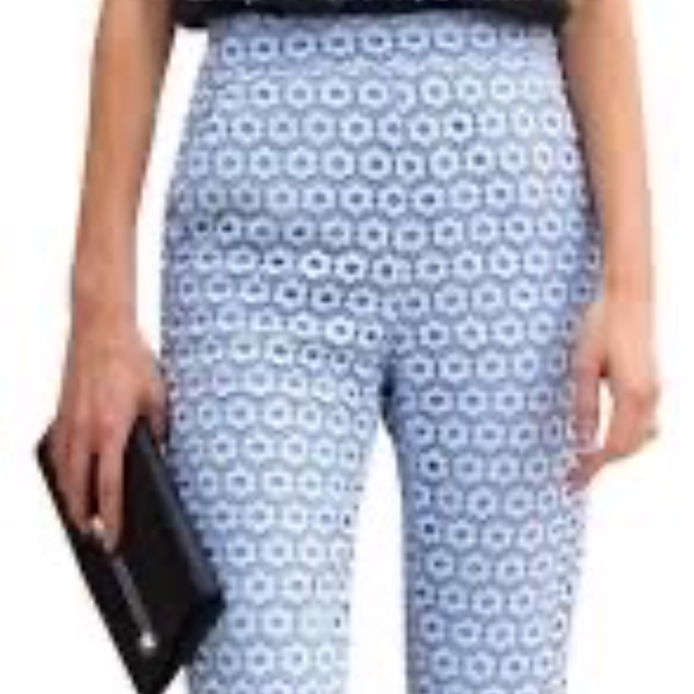 J Crew Blue Lace Pants Scallopped Hem 12T
